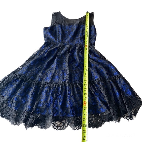NWT Anthropologie Moulinette Soeurs Sapphire Blue Lace Cocktail Dress Women 6 - Picture 11 of 13